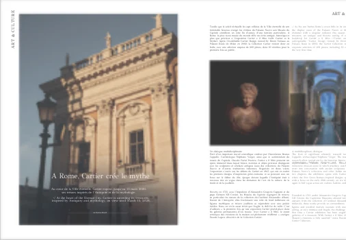 Doppelseite der Rubrik Art & Culture