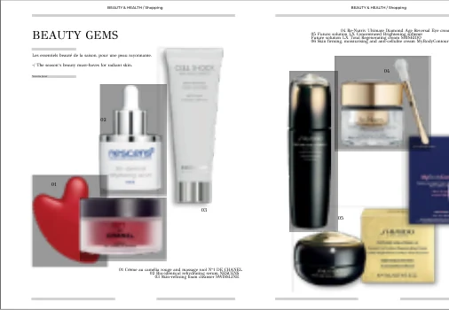 Doppelseite der Rubrik Beauty & Health